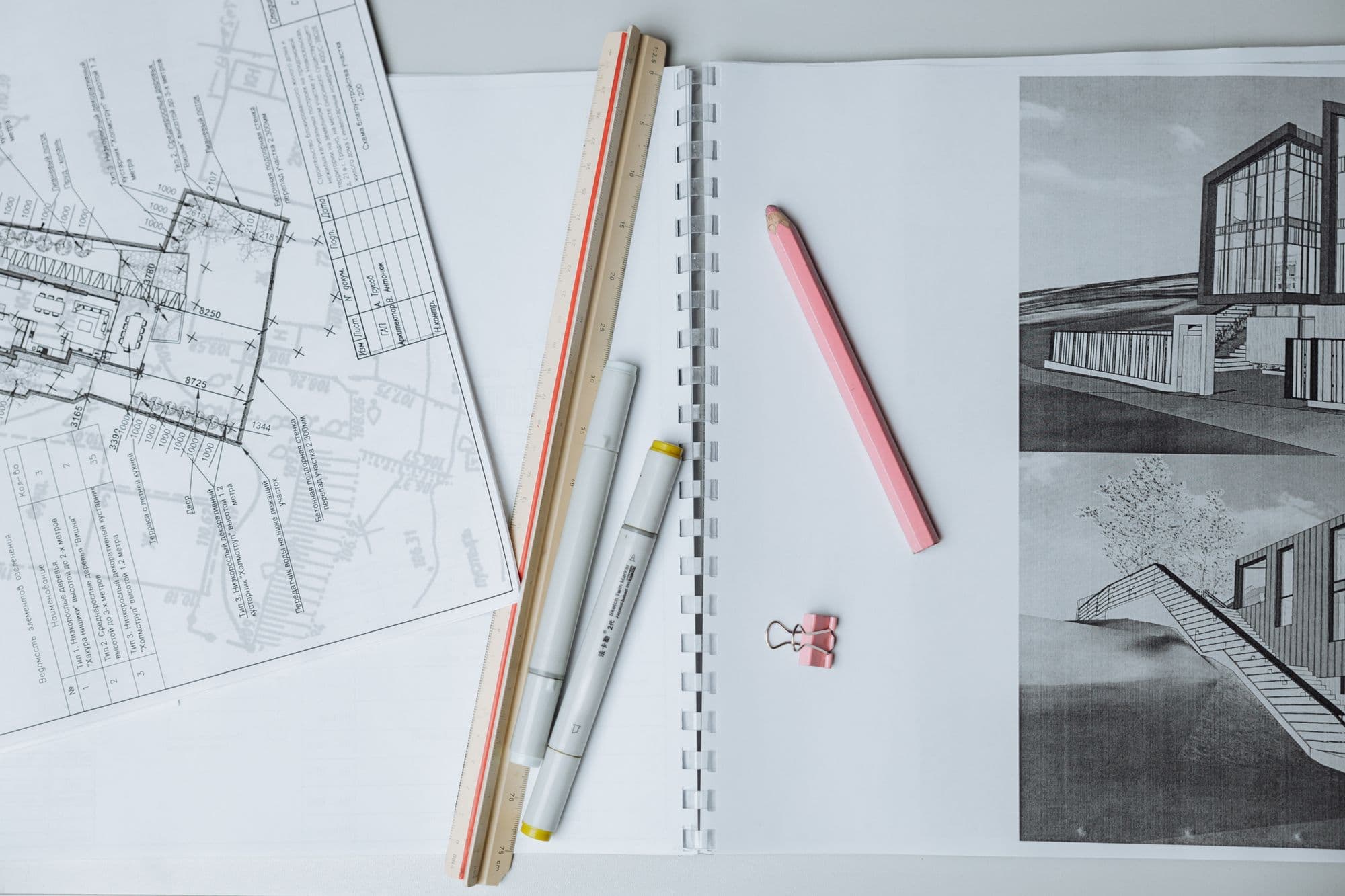 Proje paftaları ve render çıktıları